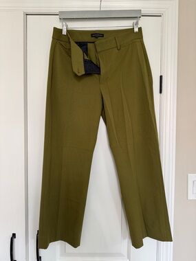 Banana Republic Olive Wide-Leg Dress Pants